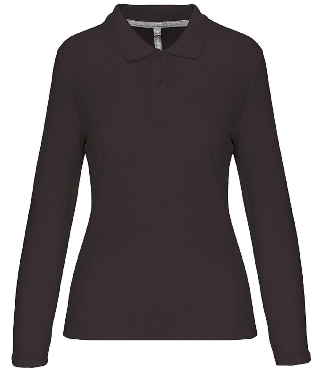 Polo manches longues - Femme - WK277 - gris foncé