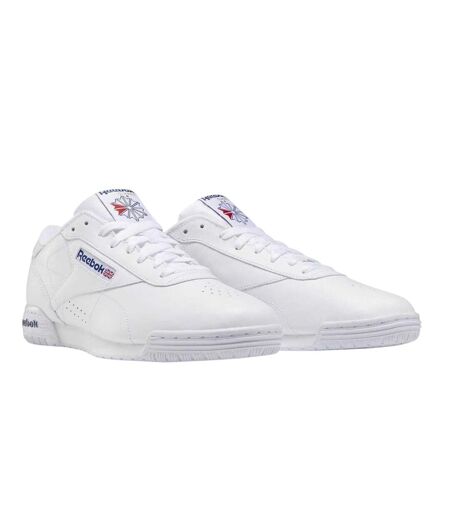 Mens Exofit Leather Low Trainers White Royal Blue Reebok