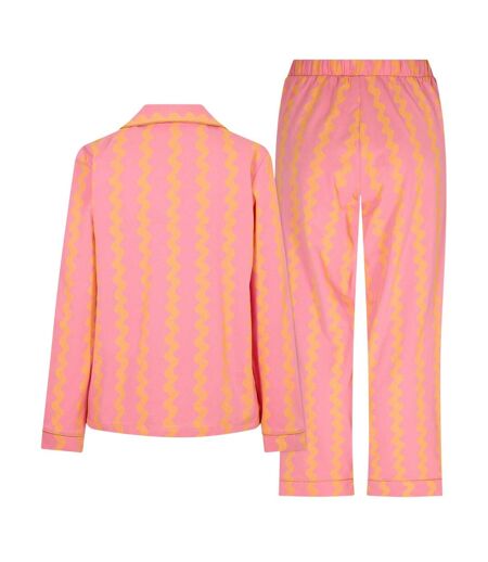 Ensemble De Pyjama Long Motif/style Tortillé Femme Rose Chelsea Peers