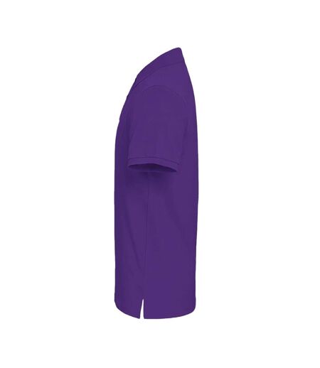 Asquith & Fox Mens Plain Short Sleeve Polo Shirt (Purple)