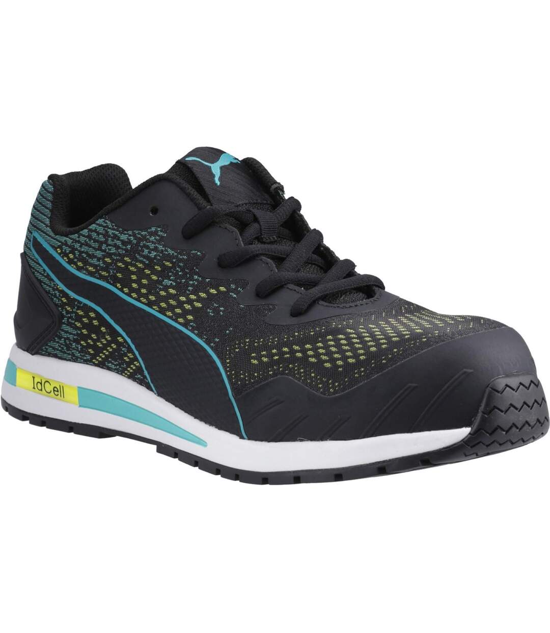 Womens/ladies vivid green heart low trainers black/blue Puma