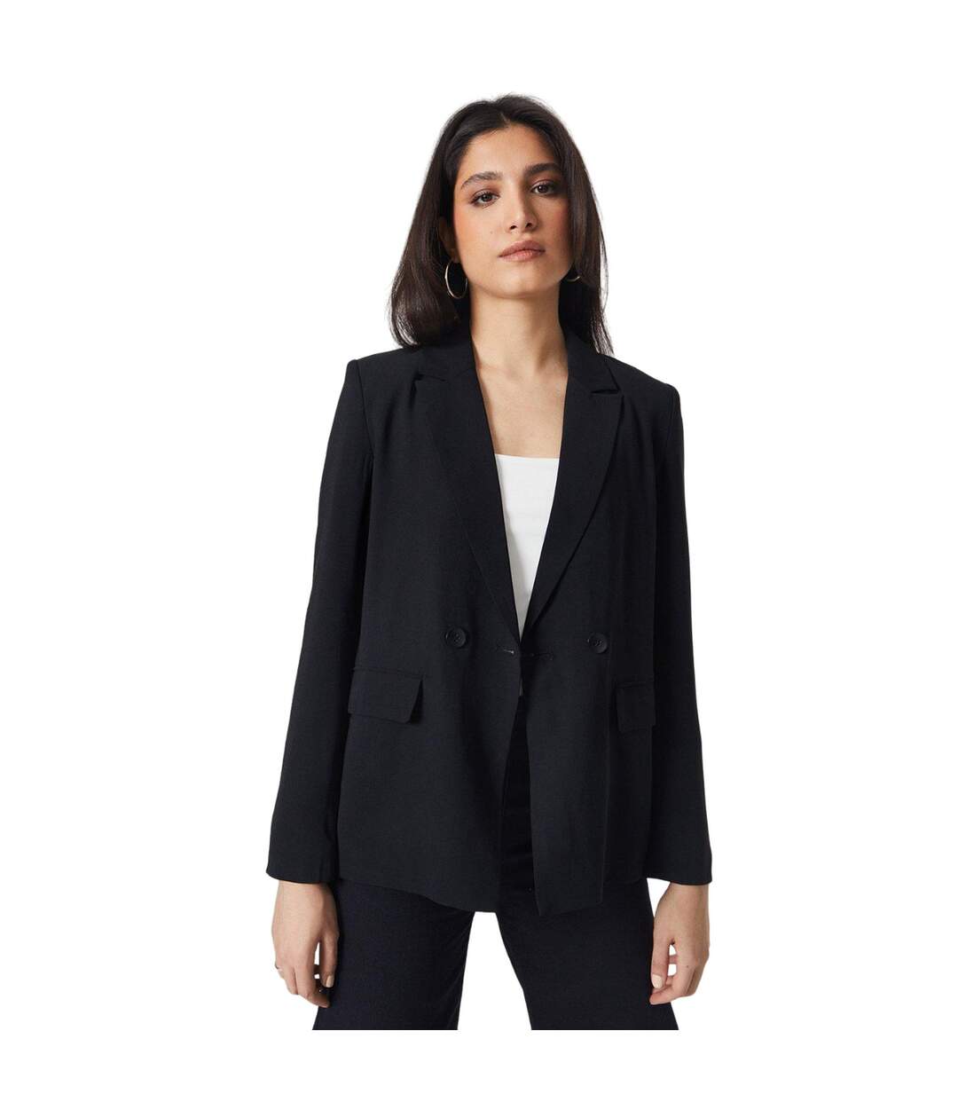 Womens/ladies double-breasted blazer black Dorothy Perkins-1