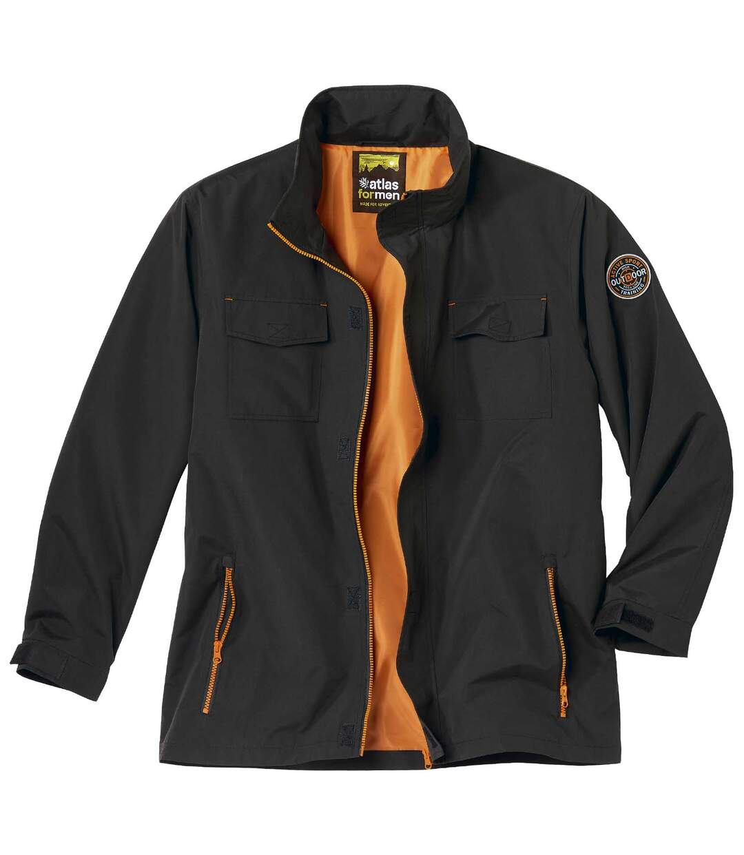 Men's Black Windproof Water-Repellent Parka Atlas For Men