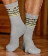 Pack of 5 Pairs of Men's Sports Socks - Grey Black Atlas For Men