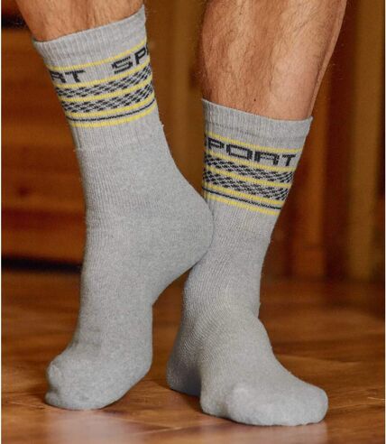 Sada 5 sportovních ponožek se žakárovým vzorem