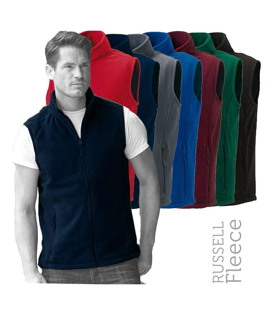 L gilet polaire sans manches homme bleu marine Russel