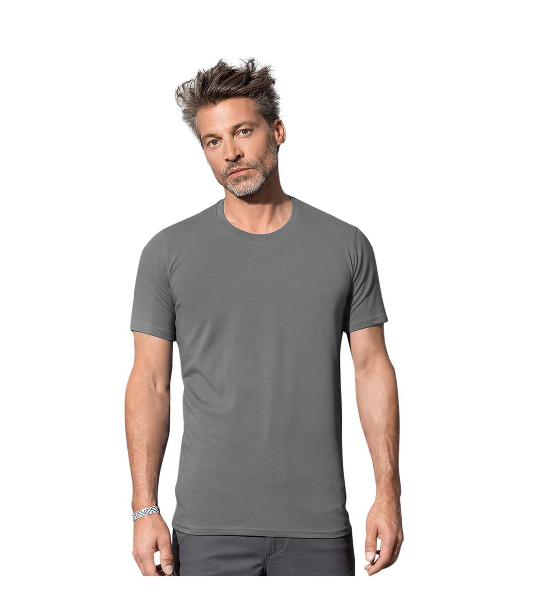 Stars mens clive crew neck tee slate gray Stedman