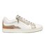 Womens/ladies D Blomiee Suede Trainers Optic White Nude Geox-3