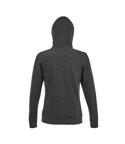 SOLS Womens/Ladies Spencer Hooded Sweatshirt (Charcoal Marl) - UTPC5657