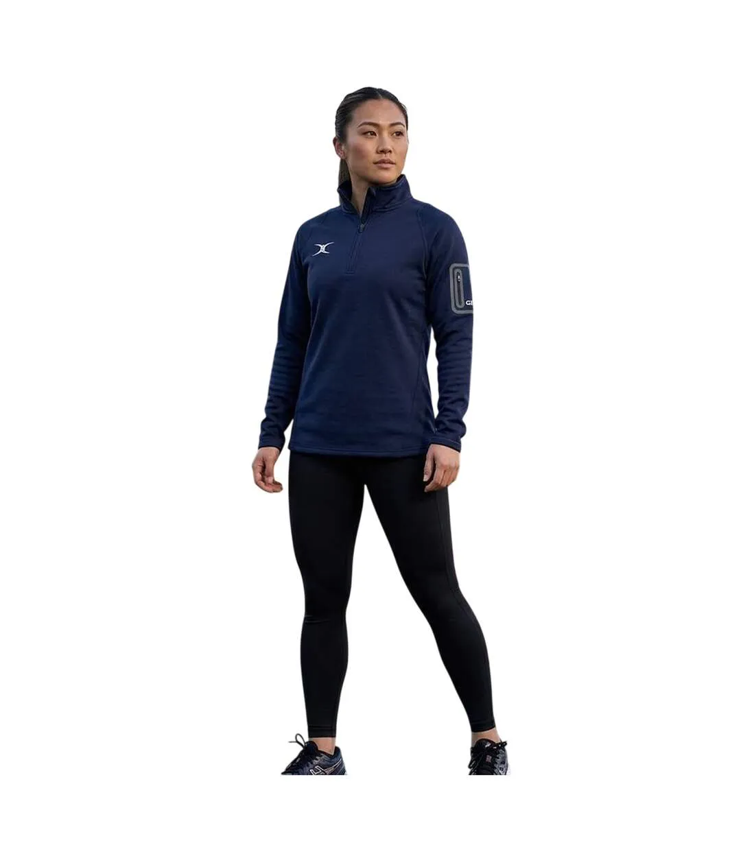Sweat Manches Longues Raglan Femme Bleu Marine Foncé Gilbert-3