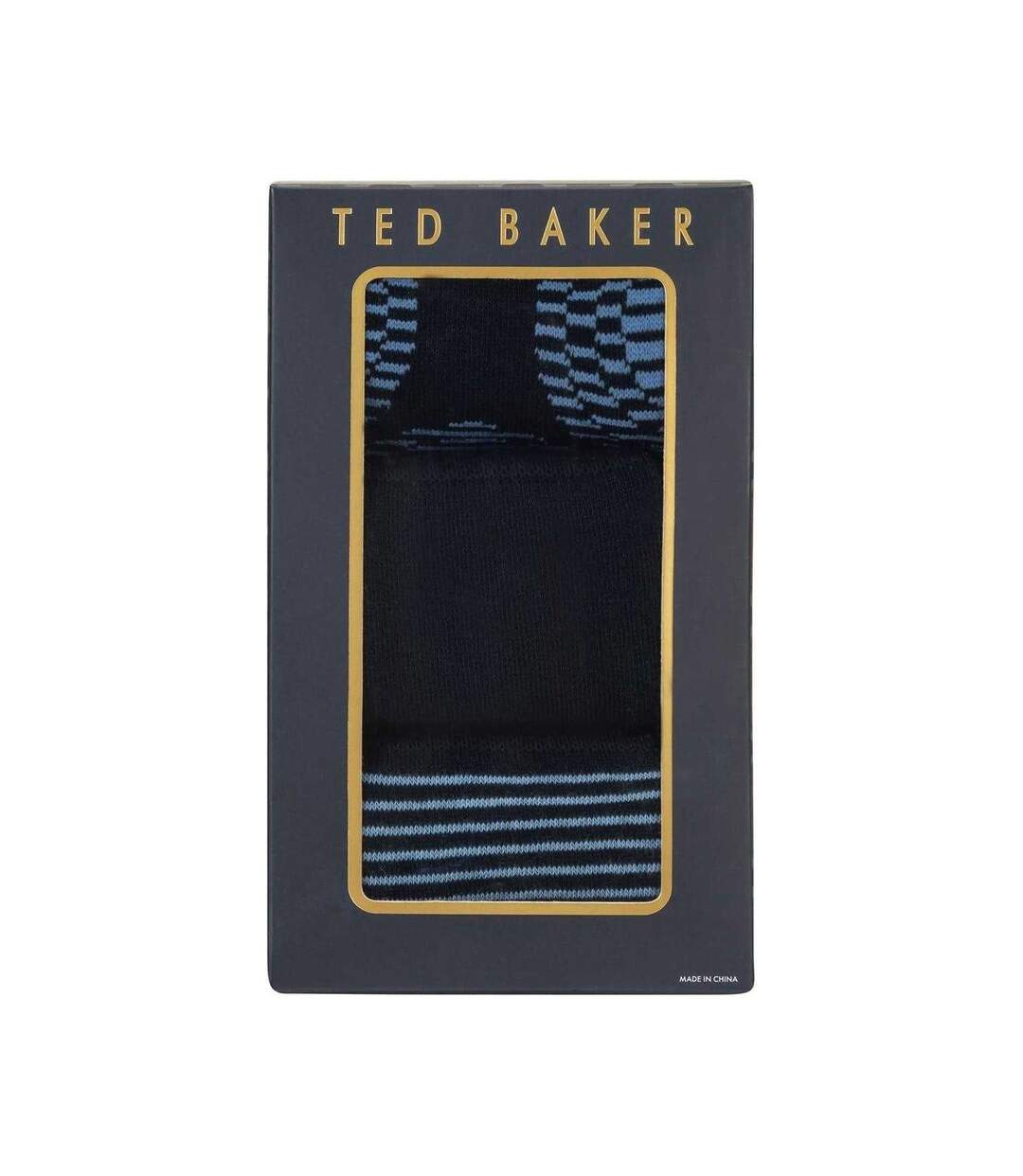 Lot De 3  Chaussettes Officiel Homme Bleu Gris Ted Baker-2