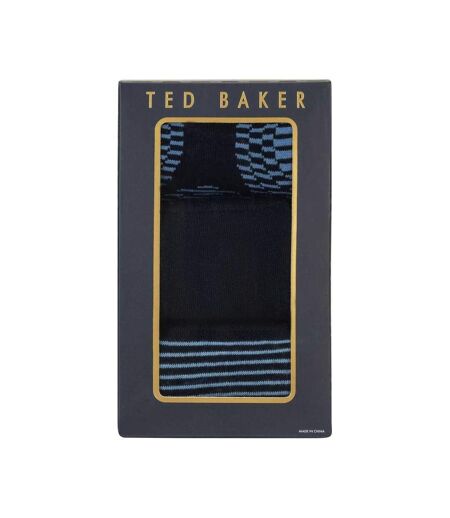 Lot De 3  Chaussettes Officiel Homme Bleu Gris Ted Baker
