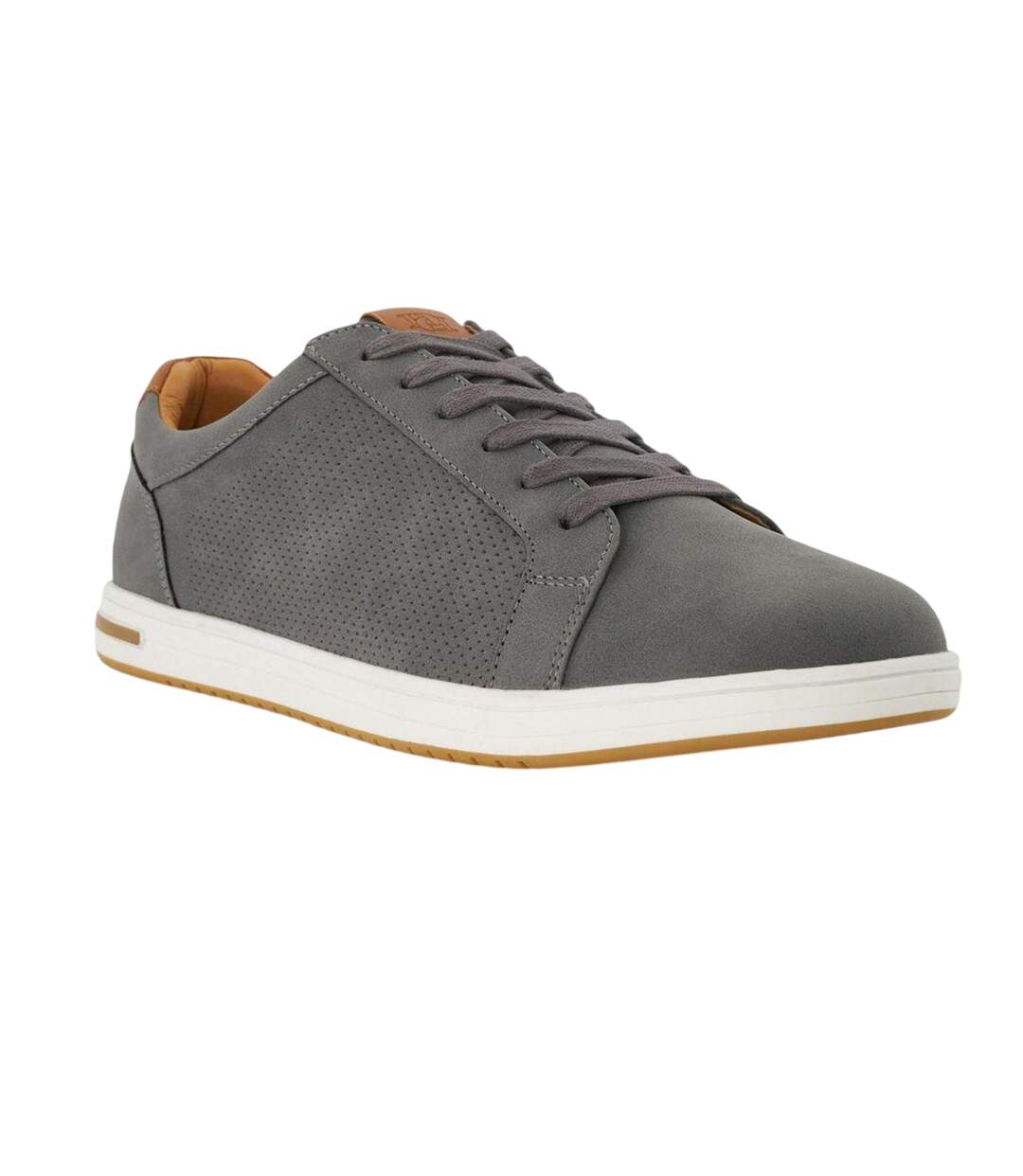 Mens Tezzy Canvas Low Cut Trainers Grey Dune London-4