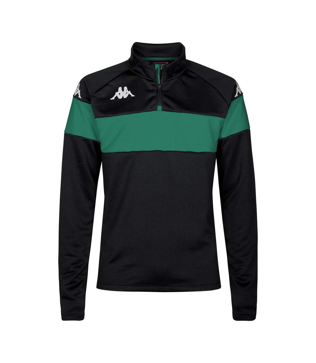 Sweat noir/vert homme kappa dovare-1