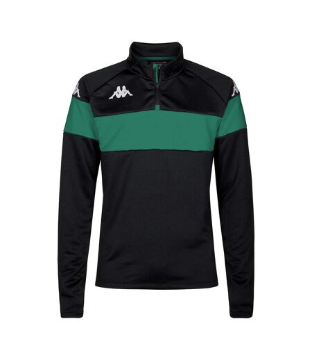 Sweat noir/vert homme kappa dovare