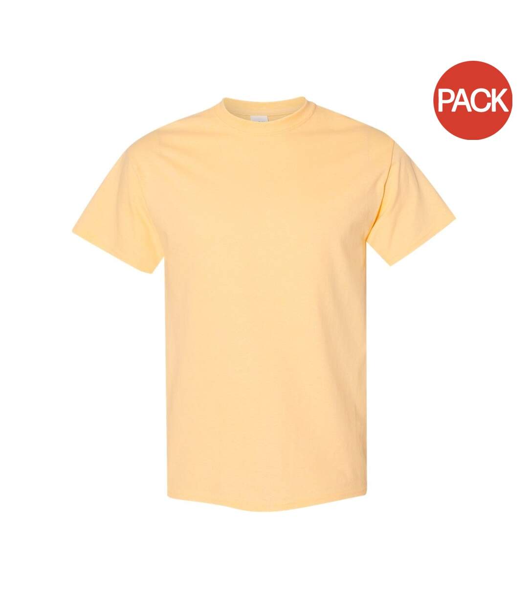 Gildan – Lot de 5 T-shirts manches courtes - Hommes (Jaune pâle) - UTBC4807