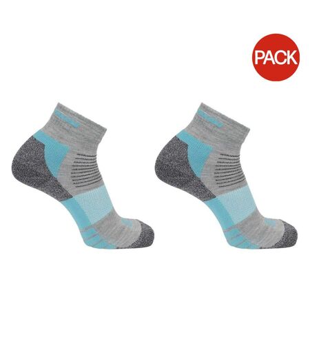 Lot De 2  Socquettes Homme Gris Bleu Salomon