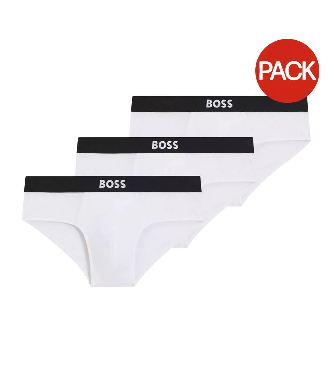Slips Motif/style Logo Homme Blanc Boss-1