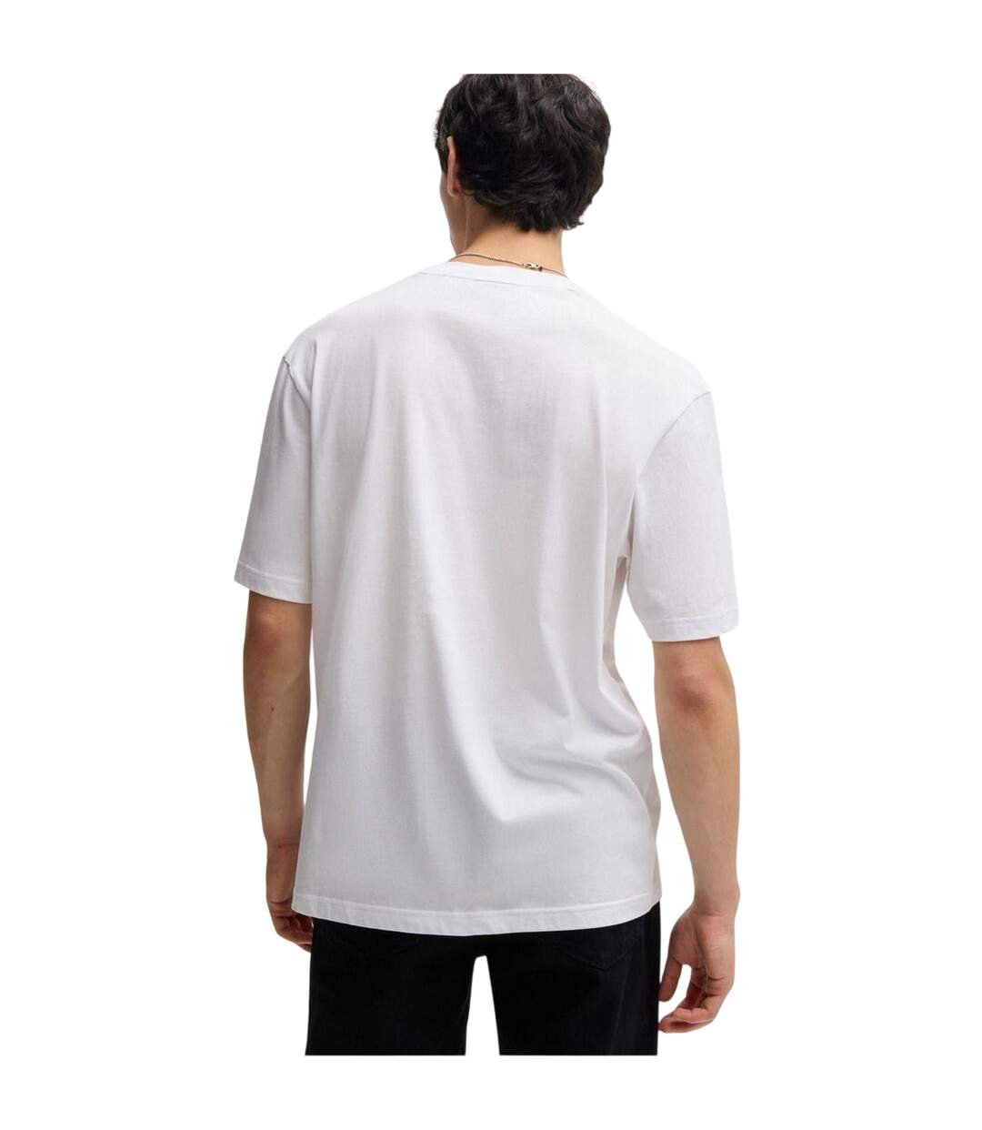 T-shirt Motif/style Logo Répété Homme Blanc Hugo-3