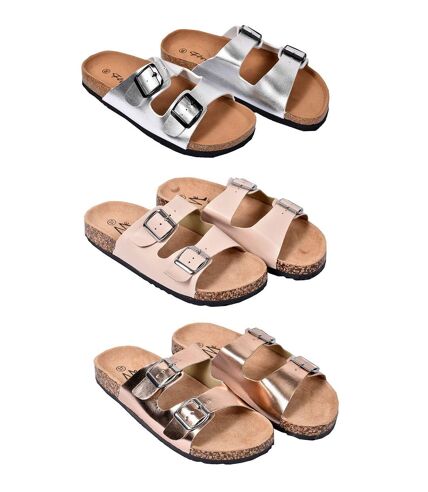 Sandale Mule Femme PREMIUM - Chaussure d'été Qualité et Confort - R936 BRONZE