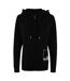 Womens/ladies Cotton Long-sleeved Full Zip Hoodie Black Love Moschino-1