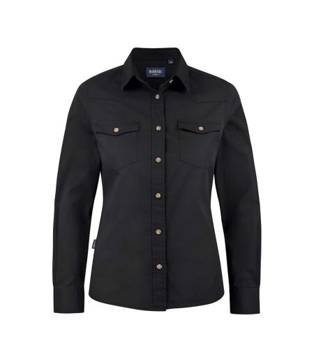 Harvest Womens/Ladies Treemore Long-Sleeved Shirt (Black) - UTUB424
