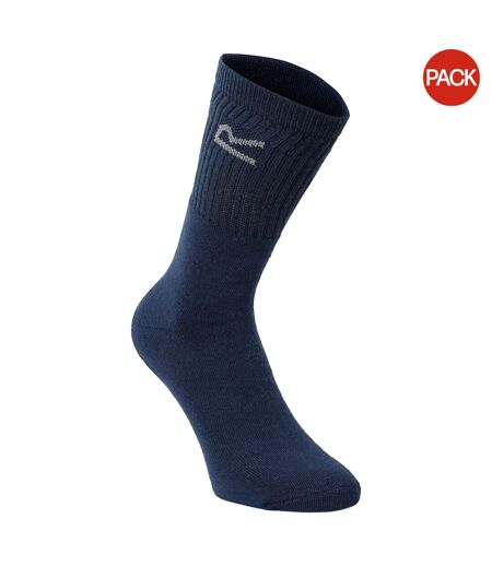 Pack Of 3  Great Outdoors Mens Cotton Rich Casual Socks  Navy Marl Regatta