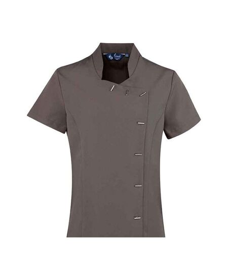 Womens/ladies orchid short-sleeved tunic dark grey Premier