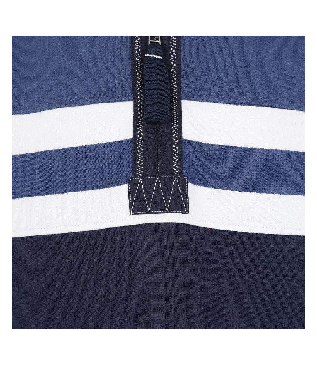 Sweat Motif/style Rayé Homme Bleu Denim Lazy Jacks-3