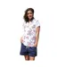 Polo Motif/style Fleurs Sauvages Femme Blanc Lazy Jacks-2