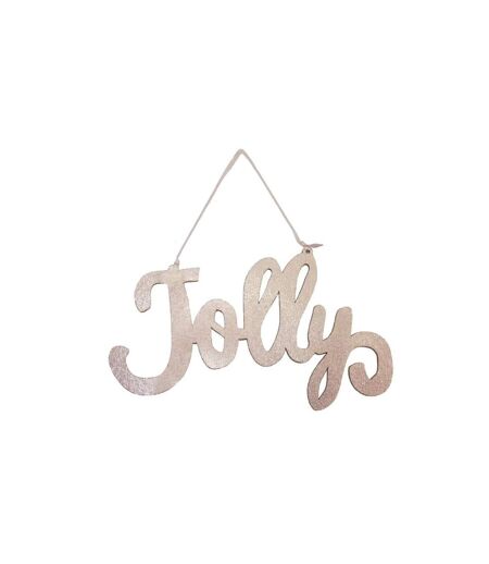 Jolly fabric metallic sign 20cm peach Davies Products