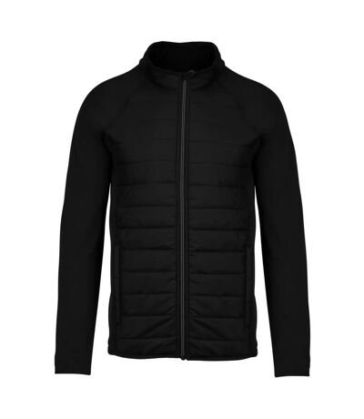 Proact Mens Dual Material Sports Padded Jacket (Black)