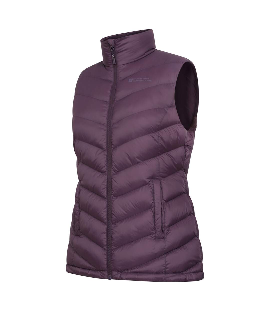 Womens/ladies seasons faux fur lined gilet purple Mountain Warehouse-3