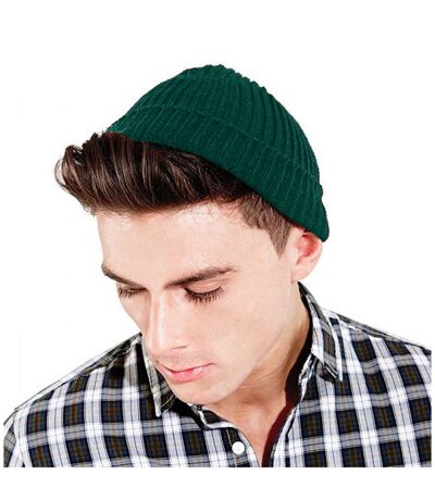 Beechfield Unisex Retro Trawler Winter Beanie Hat (Bottle Green) - UTRW246