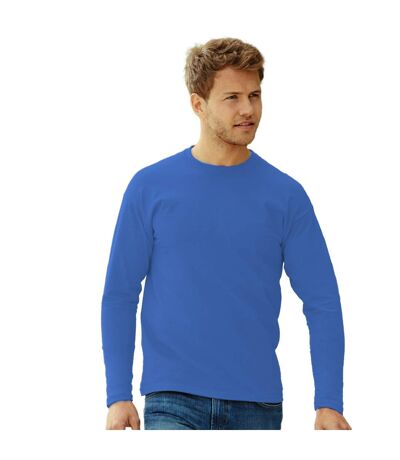 Fruit Of The Loom Mens Valueweight Crew Neck Long Sleeve T-Shirt (Royal) - UTBC331