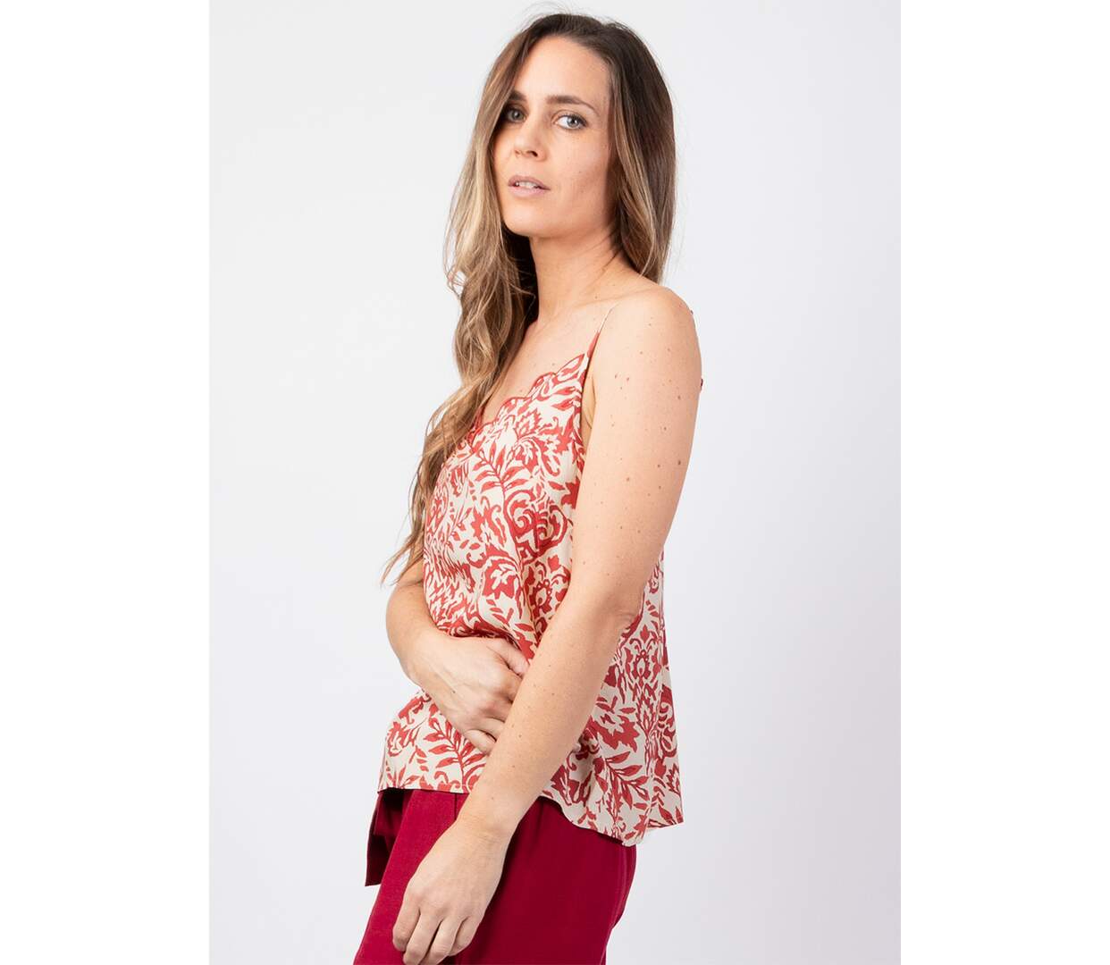 Top court femme AMORE imprimé ethnique tendance Coton Du Monde-3