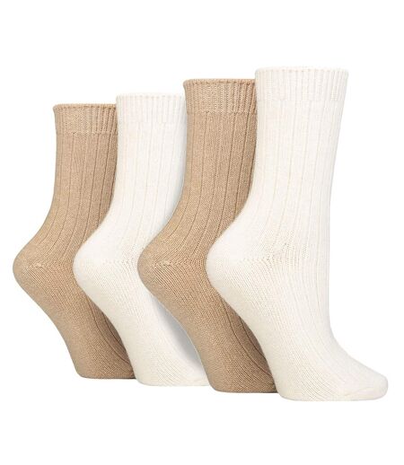 Wildfeet - 4 Pack Ladies Cashmere Boot Socks