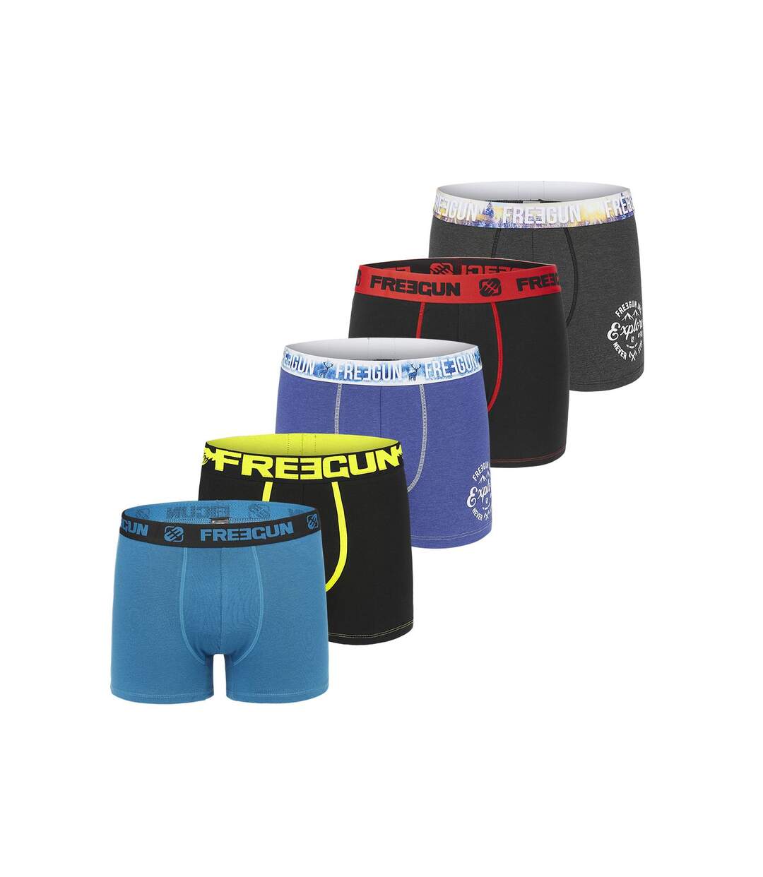 Pack Surprise de 5 Boxers homme en coton Freegun-2