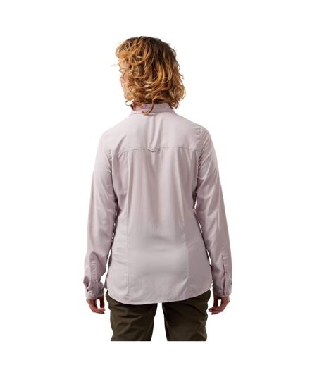 Craghoppers Womens NosiLife Bardo Long Sleeved Shirt (Brushed Lilac) - UTCG877