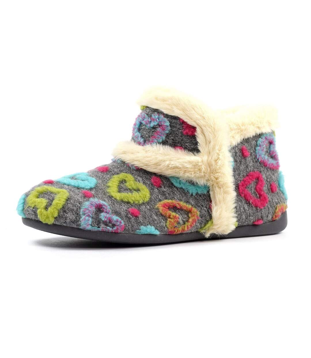 Chaussons Bottines Angel Femme Gris Lunar-3