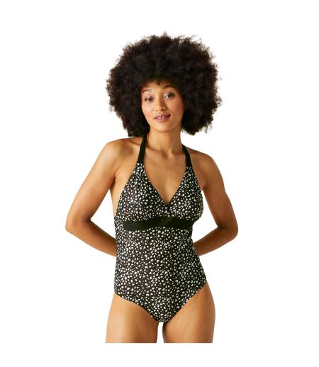 Maillot de bain 1 pièce flavia femme noir / blanc Regatta