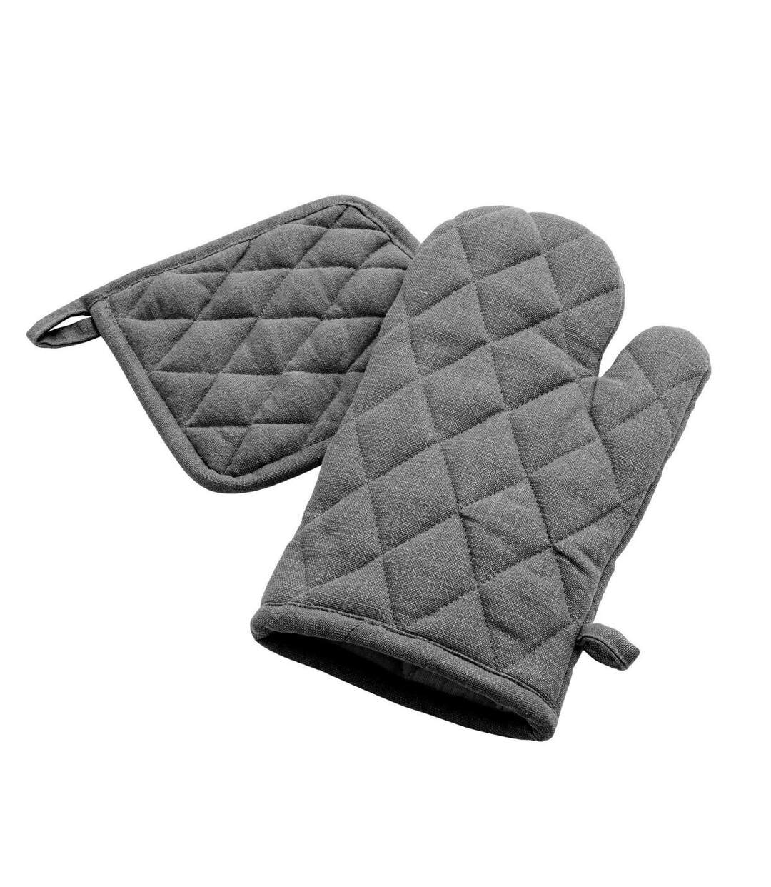 Gant & Manique de Cuisine Gourmet 30cm Anthracite-1