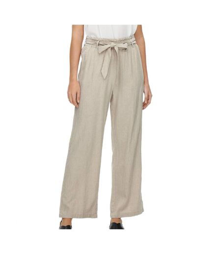 Pantalon en Lin Beige Femme JDY Say