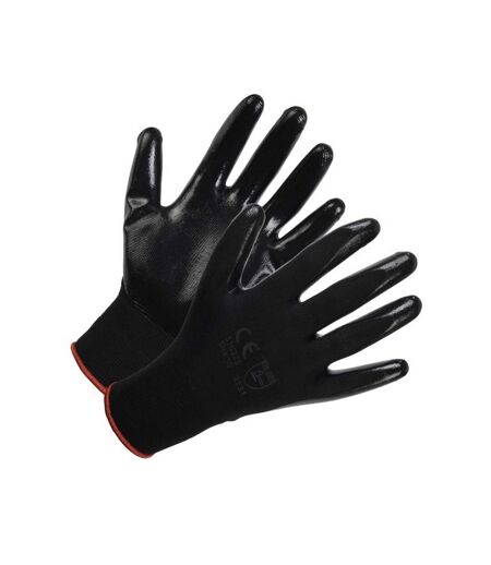 Glenwear Lightweight Nitrile Gloves (Pack Of 10) (Black) (XL)
