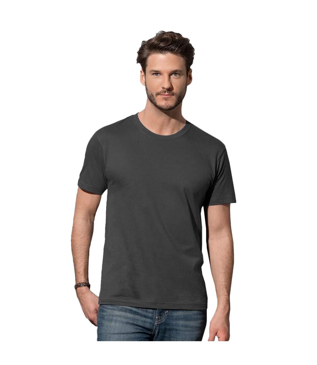 T-shirt Confortable Homme Noir Stedman-1