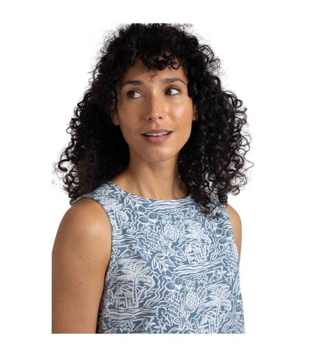 Womens/ladies adenea jersey shift dress blue mirage Weird Fish