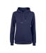 Sweat À Capuche Premium Femme Bleu Marine Foncé Clique-1