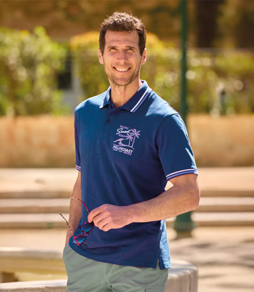 Pack of 2 Men's Pacific Piqué Polo Shirts - Navy Purple-4