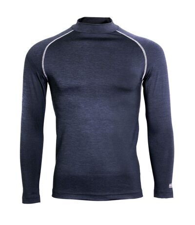 Rhino Mens Thermal Underwear Long Sleeve Base Layer Vest Top (Navy Heather) - UTRW1276