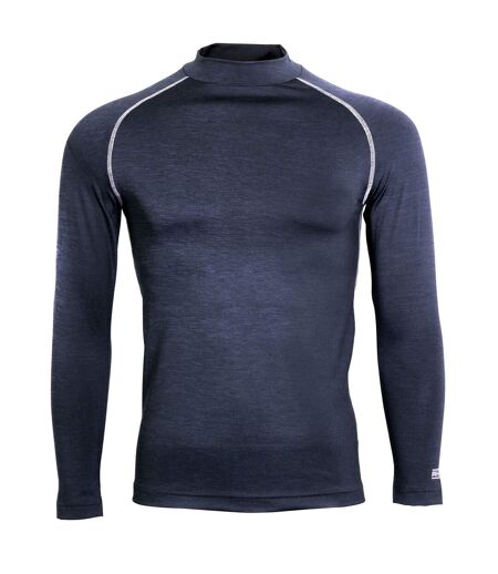 Rhino Mens Thermal Underwear Long Sleeve Base Layer Vest Top (Navy Heather) - UTRW1276